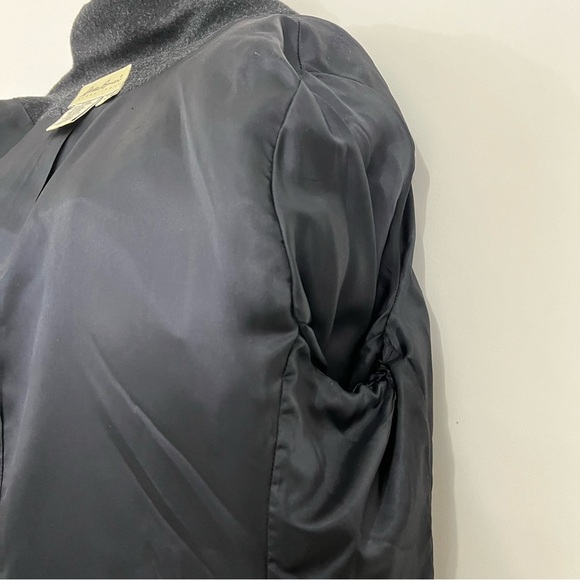 Eddie Bauer Charcoal Gray Wool Angora Blend Lined Blazer - Picture 10 of 14